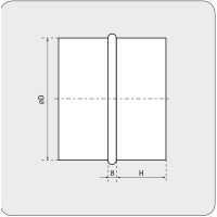 Steckverbinder f&uuml;r L&uuml;ftungsrohr aus verzinktem Stahlblech (Nippel), mit Dichtung, &Oslash; 80 mm, L&uuml;ftung