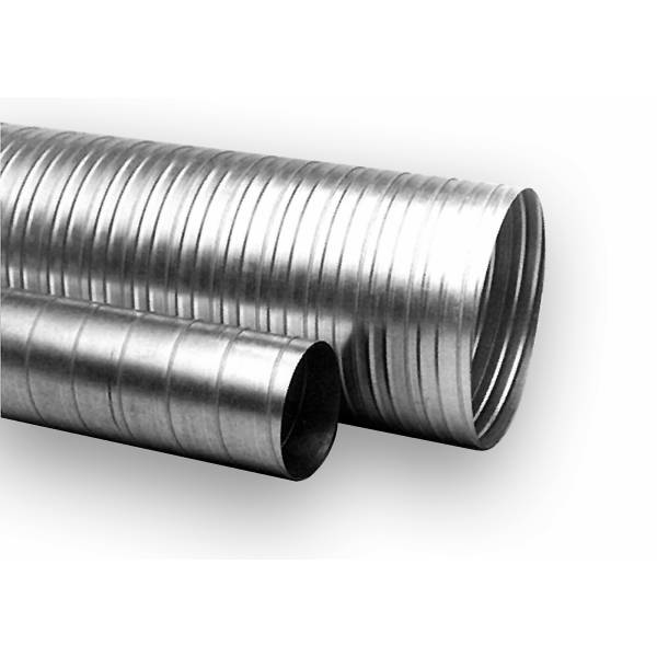 Wickelfalzrohr aus verzinktem Stahlblech, Ø 140 mm, 3 m WFR