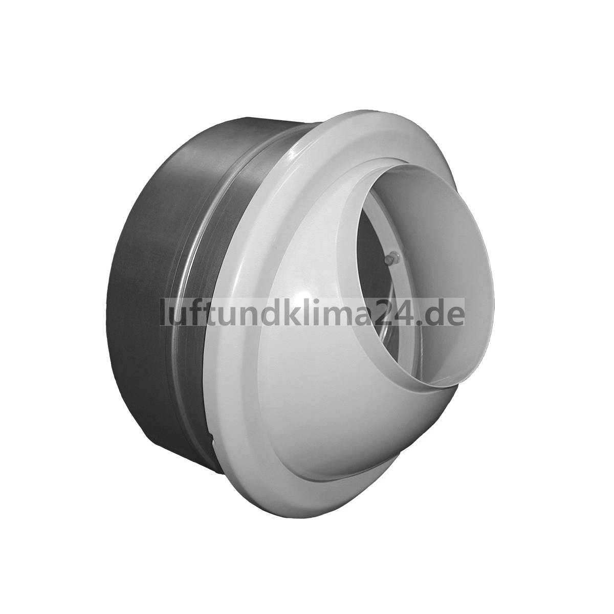 Weitwurfdüse 100 Mm – Aluminium, Weiß (RAL 9016) – Manuell Verstellbar Für Klima- & Lüftungsanlagen