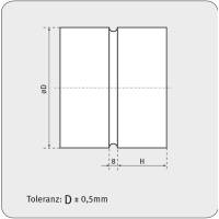 Muffe f&uuml;r Formteile aus Edelstahl, V2A, &Oslash; 100-250 mm, L&uuml;ftung