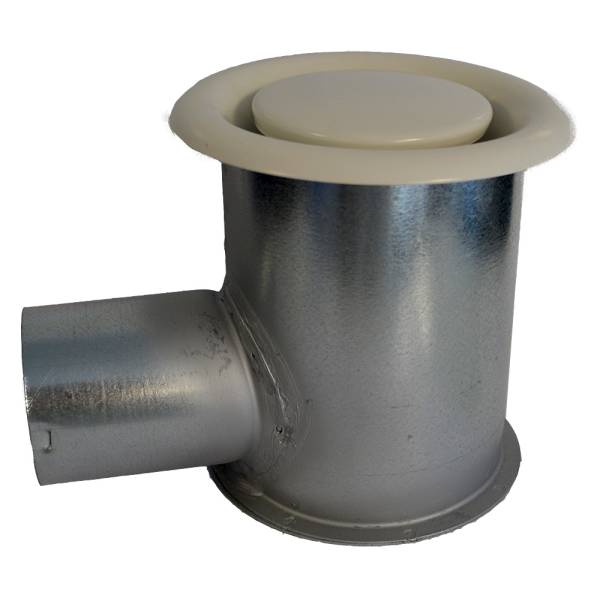 Abzweigstück Edelstahl (V2A) Wickelfalzrohr 125 Mm Auf Flachkanal 180