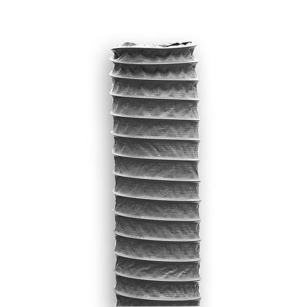 Spiralschlauch aus Kunststoff (PVC), recyclebar, &Oslash; 80 mm, 6 m, grau