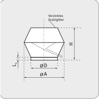 Deflektorhaube rund NW100