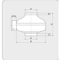 Radiall&uuml;fter Rohrventilator Rohrl&uuml;fter f&uuml;r Rohr DN100-355