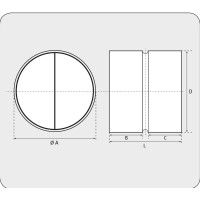 R&uuml;ckschlagklappe aus verzinktem Stahlblech, &Oslash; 160 mm, f&uuml;r L&uuml;ftungsrohr