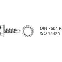 DIN7504 Bohrschraube K verzinkt Linsenkopf Sechskant...