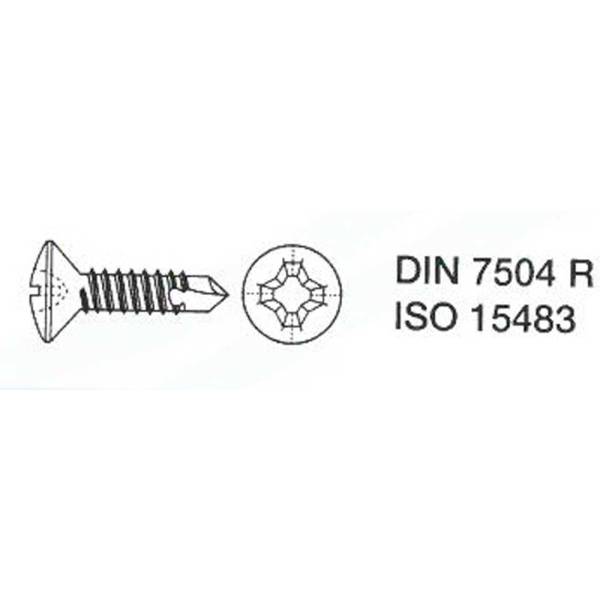 DIN7504 R Bohrschraube Verzinkt Senkantrieb