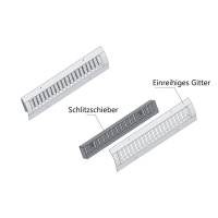 L&uuml;ftungsgitter f&uuml;r Rohreinbau Wickelfalzrohr mit Luftmengenregulierelement Frontgitter 325x125mm