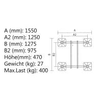 Airconprotect Aufstellsystem 4er Aufstellfuss Stellf&uuml;&szlig;e M10