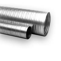 Wickelfalzrohr aus Edelstahl, V2A, Ø 80-400 mm, 1,5 m