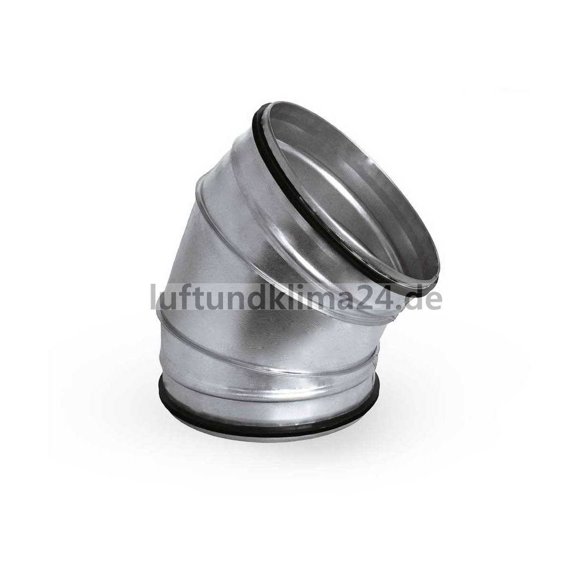 Winkel 45° NW 315 mm mit Lippendichtung  für Wickelfalzrohre Bogen 