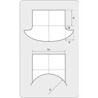 Sattelst&uuml;ck 90&deg; aus verzinktem Stahlblech, mit Dichtung, &Oslash; 315 auf 315 mm, f&uuml;r L&uuml;ftungsrohr