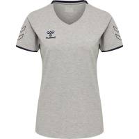 Hummel CIMA Woman T-Shirt Sportshirt Training Fitnessshirt Grey Melange  M