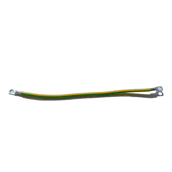 PVC-Aderleitung H07V-R, 16mm&sup2;  Kabel mehrdr&auml;htig potenzialausgleich 300mm 2x Ringschuh 8mm, gelb-gr&uuml;n