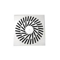 Drallauslass eckig mit verstellbaren Lamellen VDW48 625x625 RAL 9010
