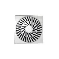 Drallauslass eckig mit verstellbaren Lamellen VDW48 625x625 RAL 9010