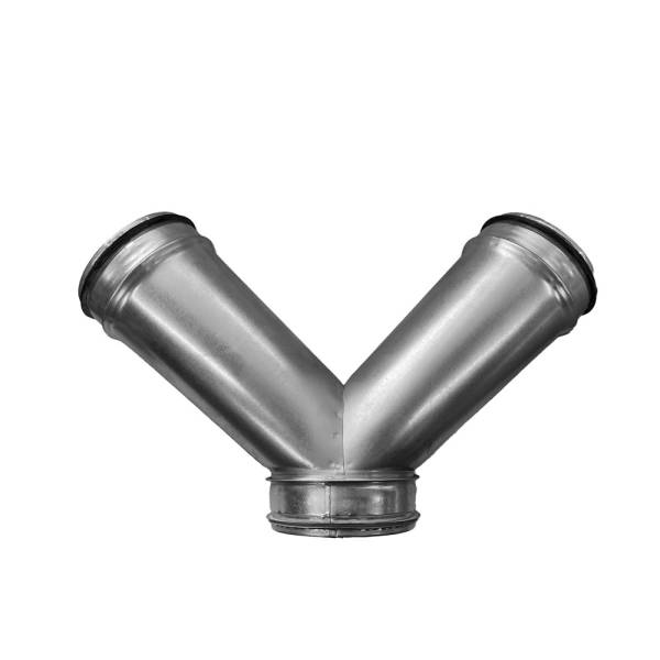 Hosenstück aus verzinktem Stahlblech (Y-Stück), Ø 125 mm, für Lüftungsrohr