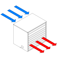 Schalld&auml;mmgeh&auml;use mit horizontaler Ausblasrichtung freistehend SDG10 VH-7 1820 x 1210 x 910mm