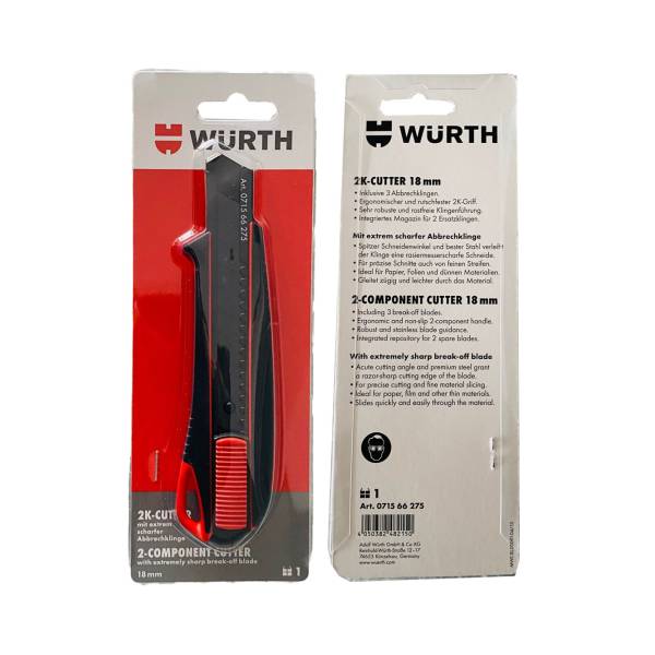 W&uuml;rth 2K-Cutter Messer mit Klingenarretierung