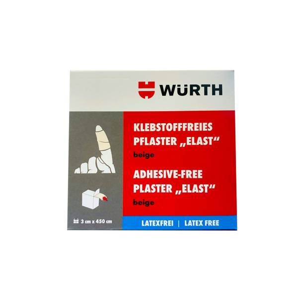 W&uuml;rth Elastisches Pflaster ohne Latex, ohne Klebstoff, 3 x 450 cm