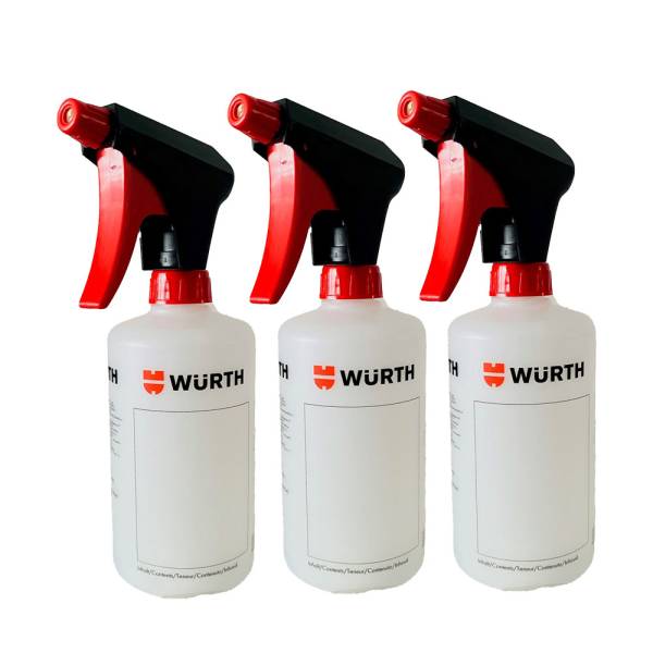 W&uuml;rth 3x Spr&uuml;hger&auml;t 500ml leere, unbef&uuml;llte Spr&uuml;hflasche mit Skalierung #1