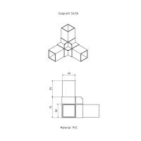 Aluminiumprofil 50x50x2mm Rahmenprofil Omegaprofil Aluprofil Eckprofil System