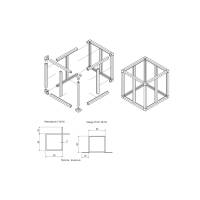 Aluminiumprofil 50x50x2mm Omega-Profil 50/50 1000mm