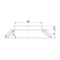 Regenkragen Wetterschutz Rosette für Rohr NW400