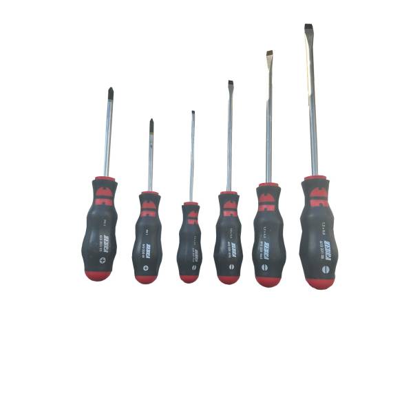 W&uuml;rth Schraubendreher Satz Schraubenzieher Set 6 tlg. Zebra f&uuml;r Metallhandwerk