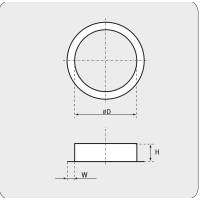 Bundkragen aus Edelstahl, V2A, ohne Dichtung, Ø 355 mm, für Wickelfalzrohr 355