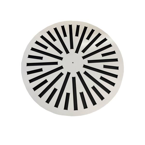 Drallauslass RUND Deckengitter DVR  Ø 600 RAL 9010 mit Lamellen 600