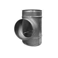 T-Stück 90° aus verzinktem Stahlblech, ohne Dichtung, Ø 355 mm mit reduziertem Abgang  Ø 200 mm, für Lüftungrohr 355/200