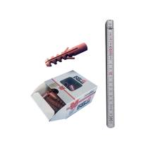 W&uuml;rth Set Master Kunststoff D&uuml;bel 12x60mm f&uuml;r &Oslash; 8 / 10 Schrauben 25St&uuml;ck + Zollstock