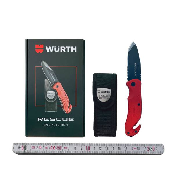 W&uuml;rth Set Klappmesser Rescue Special Edition limitiert Taschenmesser + Zollstock