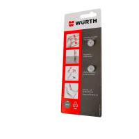 W&uuml;rth Set Cutter Messer 10x Abbrechklinge 18mm eisgeh&auml;rtete Klinge + Zollstock