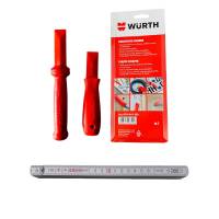 W&uuml;rth Set Schaber Kunststoff Set 2-teilig Etikettenschaber Plakettenentferner + Zollstock