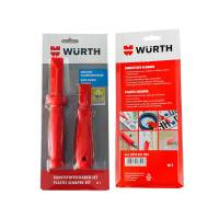 W&uuml;rth Set Schaber Kunststoff Set 2-teilig Etikettenschaber Plakettenentferner + Zollstock