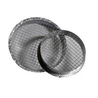 Ausblasstutzen 90&deg; Bundkragen mit Schutzgitter, aus verzinktem Stahlblech, &Oslash; 150 mm, f&uuml;r Wickelfalzrohr