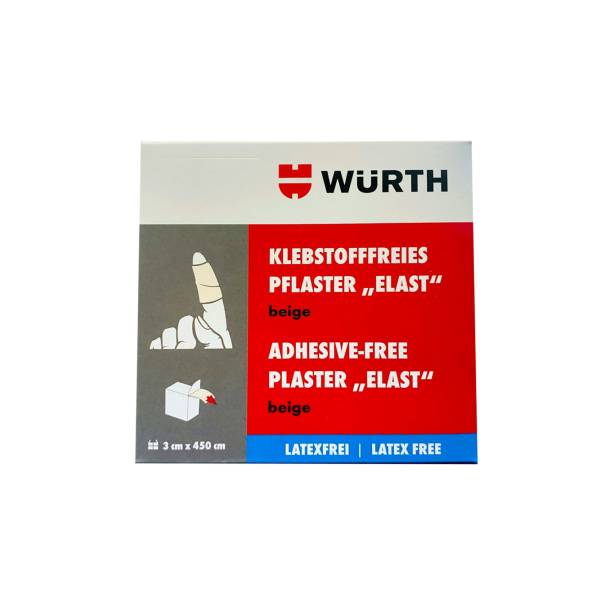 W&uuml;rth Set Elastisches Pflaster ohne Latex, ohne Klebstoff, 3 x 450 cm + Zollstock