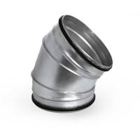 Bogen 45 ° aus verzinktem Stahlblech, mit Dichtung, Ø 630 mm