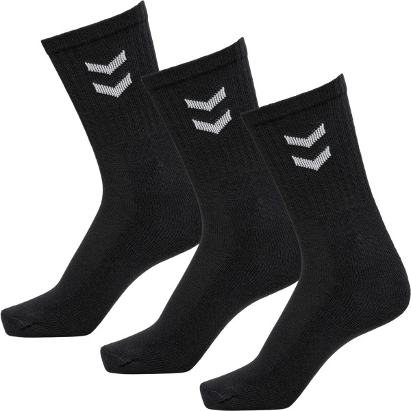 Hummel 3-Pack Basic Socken Schwarz Gr. 41-45
