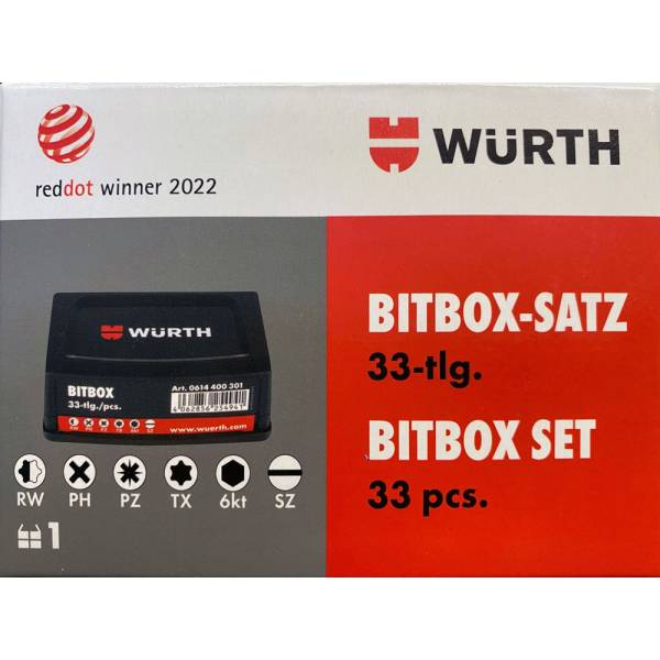 W&uuml;rth SET Bitbox Satz 33teilig + Zollstock