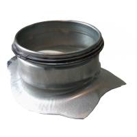 Sattelstück 90° aus verzinktem Stahlblech, mit Dichtung, Ø 100 auf 125mm, für Lüftungsrohr 125