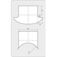 Sattelstück 90° aus verzinktem Stahlblech, mit Dichtung, Ø 100 auf 125mm, für Lüftungsrohr 125