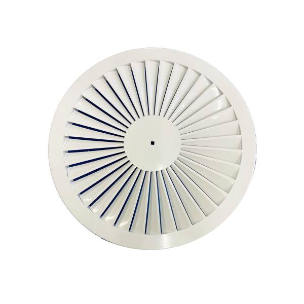 Drallauslass mit feststehenden Lamellen rund Ø 400 ohne Anschlusskasten