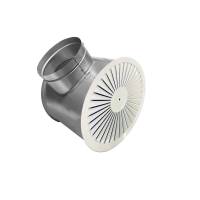 Drallauslass mit feststehenden Lamellen rund Ø 400 inkl. Anschlusskasten  AK002