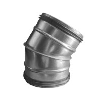 Bogen 30 &deg; aus verzinktem Stahlblech, mit Lippendichtung, &Oslash; 224 mm