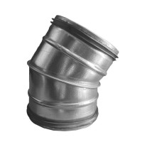 Bogen 30 &deg; aus verzinktem Stahlblech, mit Lippendichtung, &Oslash; 224 mm