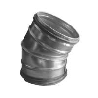 Bogen 30 &deg; aus verzinktem Stahlblech, mit Lippendichtung, &Oslash; 224 mm