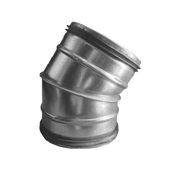 Bogen 30 ° aus verzinktem Stahlblech, mit Lippendichtung, Ø 280 mm